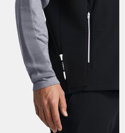 UAA-O12 (Under armour mens storm daytona full-zip vest black/white) 62497391