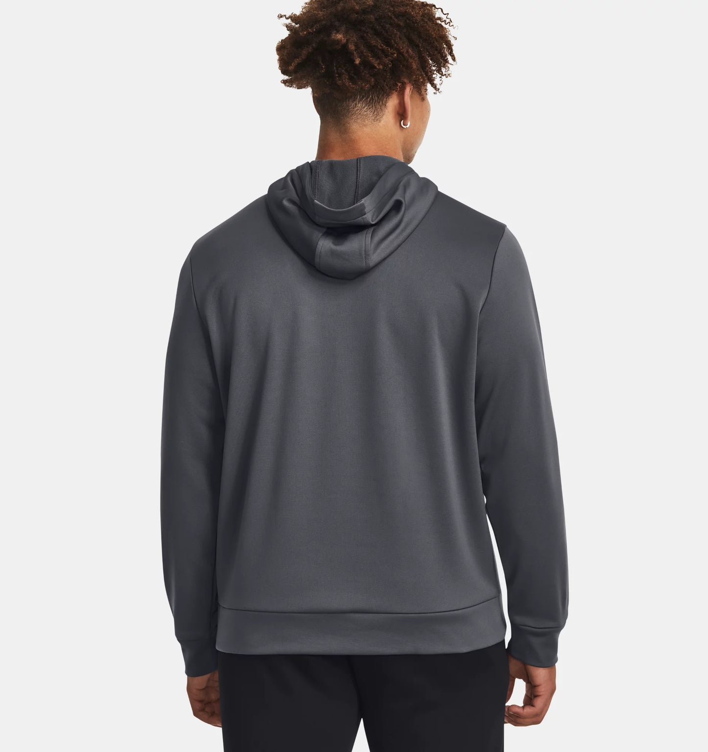 UAA-K11 (Under armour mens armour fleece big logo hoodie pitch gray/black) 122395217