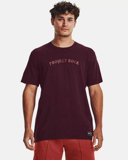 UAA-C10 (Under armour project rock crest heavy weight short sleeve tee dark maroon/heritage red) 72393043 UNDER ARMOUR