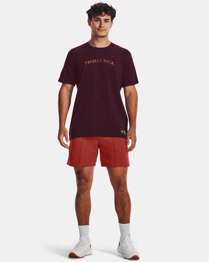 UAA-C10 (Under armour project rock crest heavy weight short sleeve tee dark maroon/heritage red) 72393043 UNDER ARMOUR