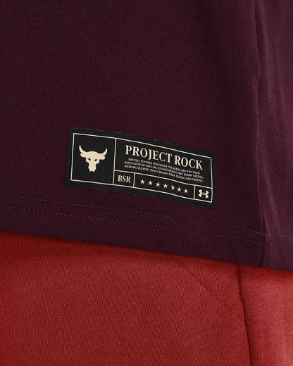 UAA-C10 (Under armour project rock crest heavy weight short sleeve tee dark maroon/heritage red) 72393043 UNDER ARMOUR