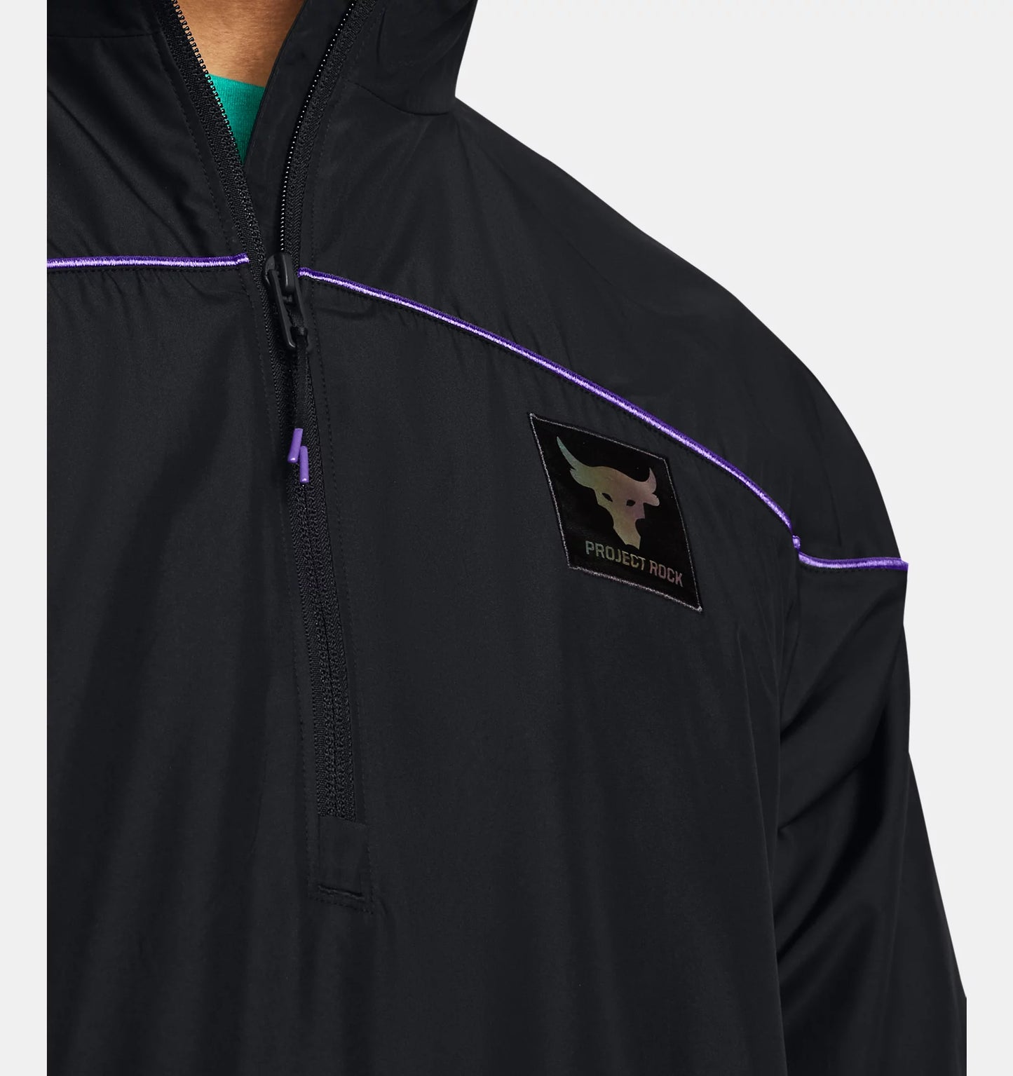 UAA-V10 (Under armour mens project rock anorak jacket black/marine/green) 923910000