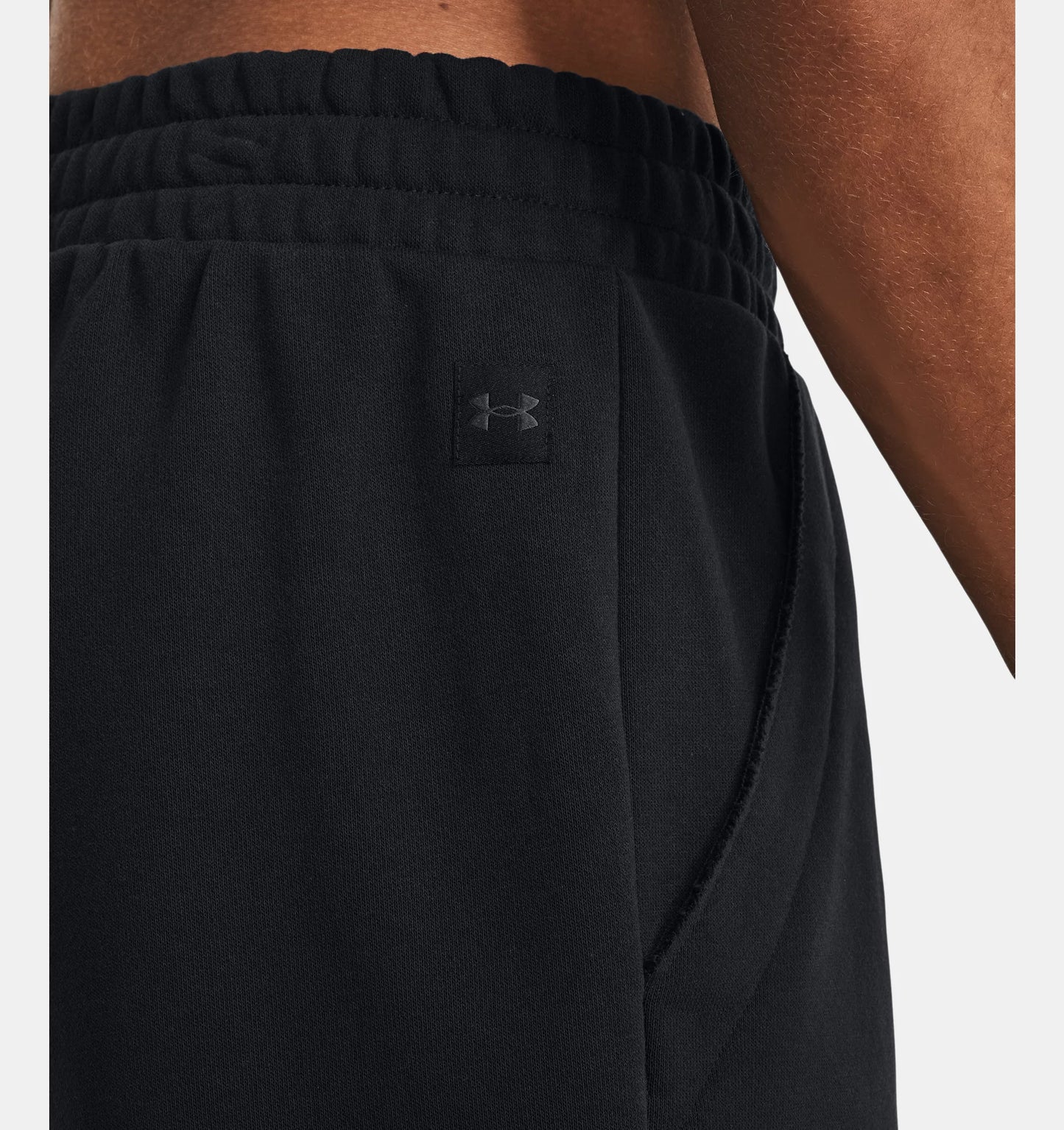 UAA-N11 (Under armour mens project rock heavy weight terry shorts black/black) 122394347