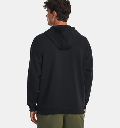 UAA-P10 (Under armour mens project rock heavy weight terry hoodie black/white) 82395652