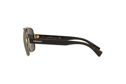 VS-C (Versace sunglasses VE2199 havana frame/dark grey mirror gold polarised lenses) 1225919311