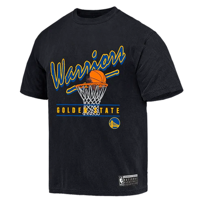 NBAA-F4 (Nba essentials hamilton short sleeve vintage tee warriors black) 112392826