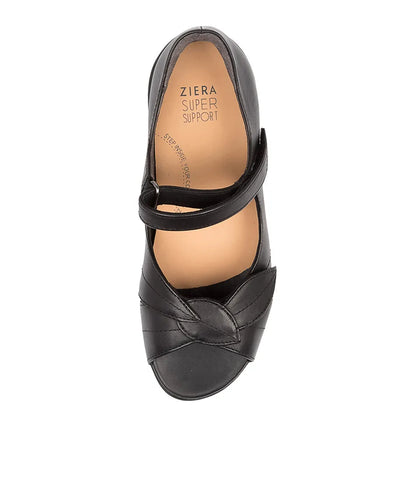 Z-D (Ziera disco wide fit women's leather sandal black) 926910980