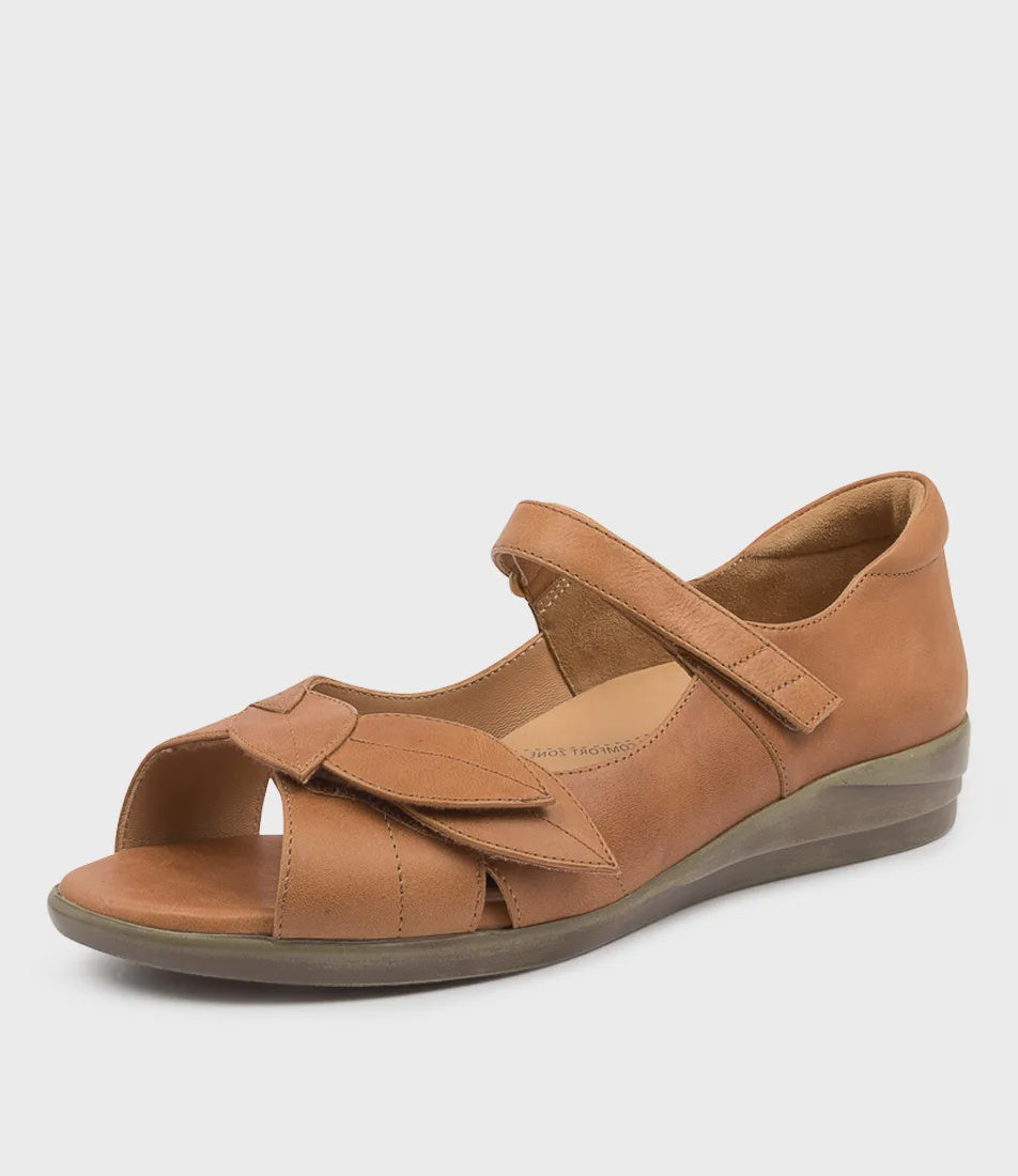 Z-A (Ziera disco wide leather dress shoes tan) 426910980
