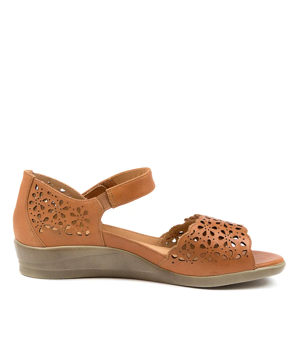 Z-B (Ziera dusty wide leather dress sandals tan) 426910980