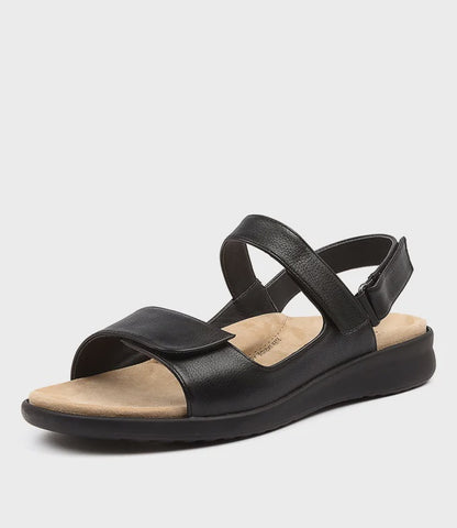 Z-G (Ziera benji extra wide fit leather sandals black) 926910600