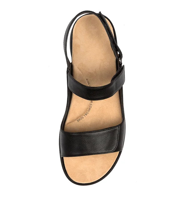 Z-G (Ziera benji extra wide fit leather sandals black) 926910600