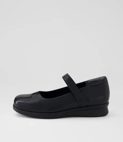 Z-H (Ziera rhapsody wide fit flat leather shoes black) 926910980