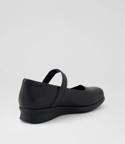 Z-H (Ziera rhapsody wide fit flat leather shoes black) 926910980