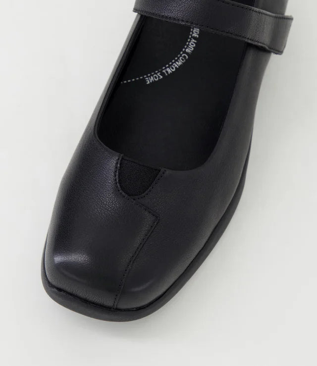 Z-H (Ziera rhapsody wide fit flat leather shoes black) 926910980