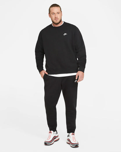 NA-A30 (M nike sportwear club fleece crew black/white) 32193325 NIKE