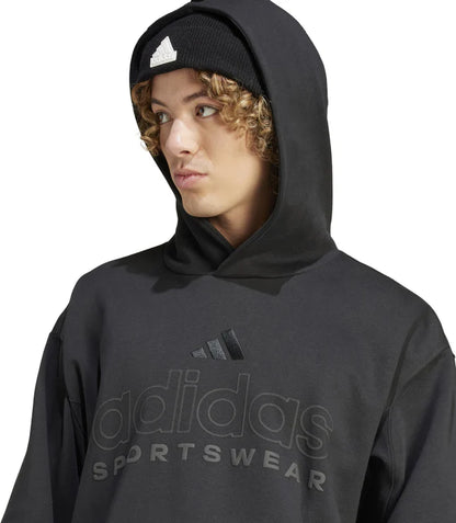 AA-G24 (Adidas hooded fleece all szn graphic hoodie black) 72496140