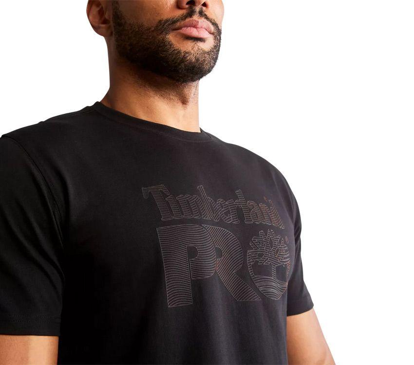 TBA-P2 (Timberland pro cotton core texture logo graphic short sleeve tee black) 72391435 TIMBERLAND