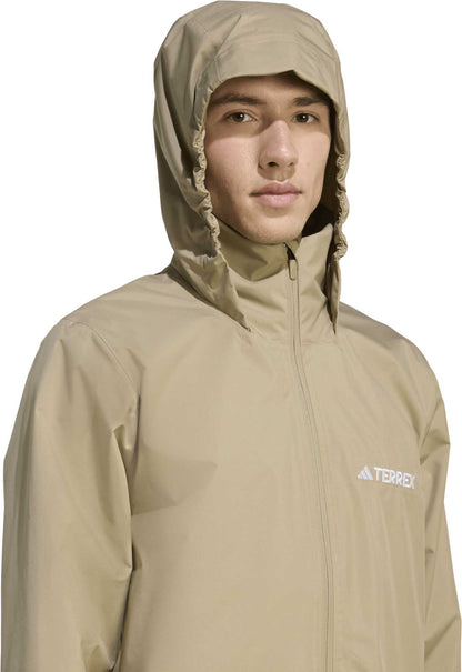 AA-D31 (Adidas multi terrex essentials 2l rain jacket beige) 32698657