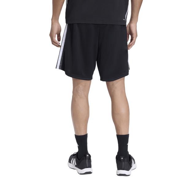 AA-H30 (Adidas workout essentials all set 3-stripes knit shorts black/white) 22692646