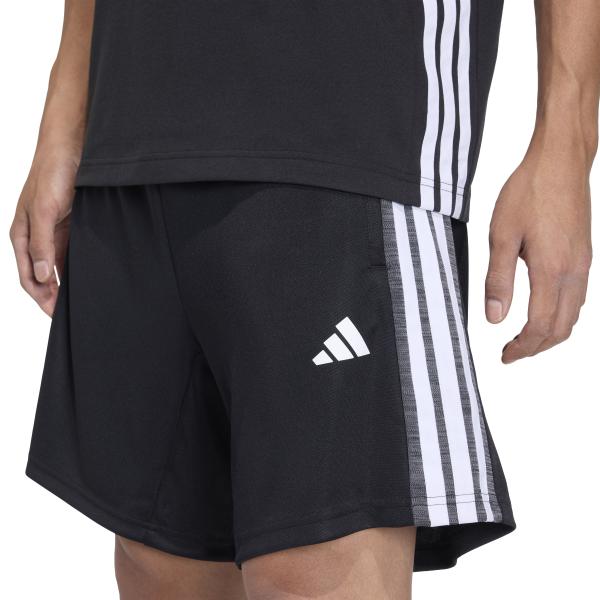 AA-H30 (Adidas workout essentials all set 3-stripes knit shorts black/white) 22692646