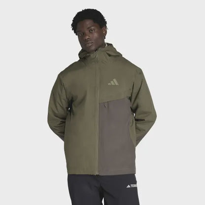 AA-L31 (Adidas waterproof hiking terrex multi 2 layer climaproof jacket olive/green) 32699616