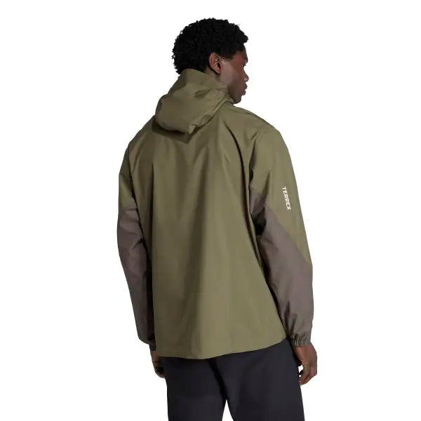 AA-L31 (Adidas waterproof hiking terrex multi 2 layer climaproof jacket olive/green) 32699616