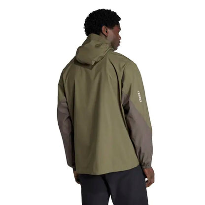 AA-L31 (Adidas waterproof hiking terrex multi 2 layer climaproof jacket olive/green) 32699616