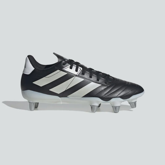 A-X69 (Adidas kakari soft ground rugby boots black/metallic silver) 72497165