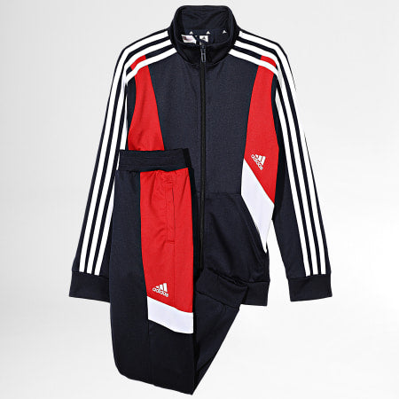 AA-V20 (Adidas 3 stripes colour block tracksuit legend ink/scarlet/white) 52395292 ADIDAS