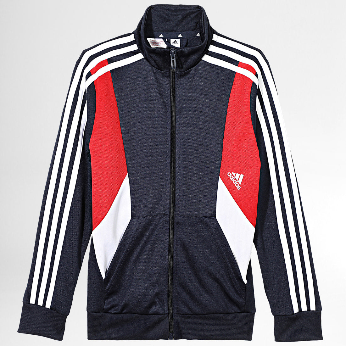 AA-V20 (Adidas 3 stripes colour block tracksuit legend ink/scarlet/white) 52395292 ADIDAS