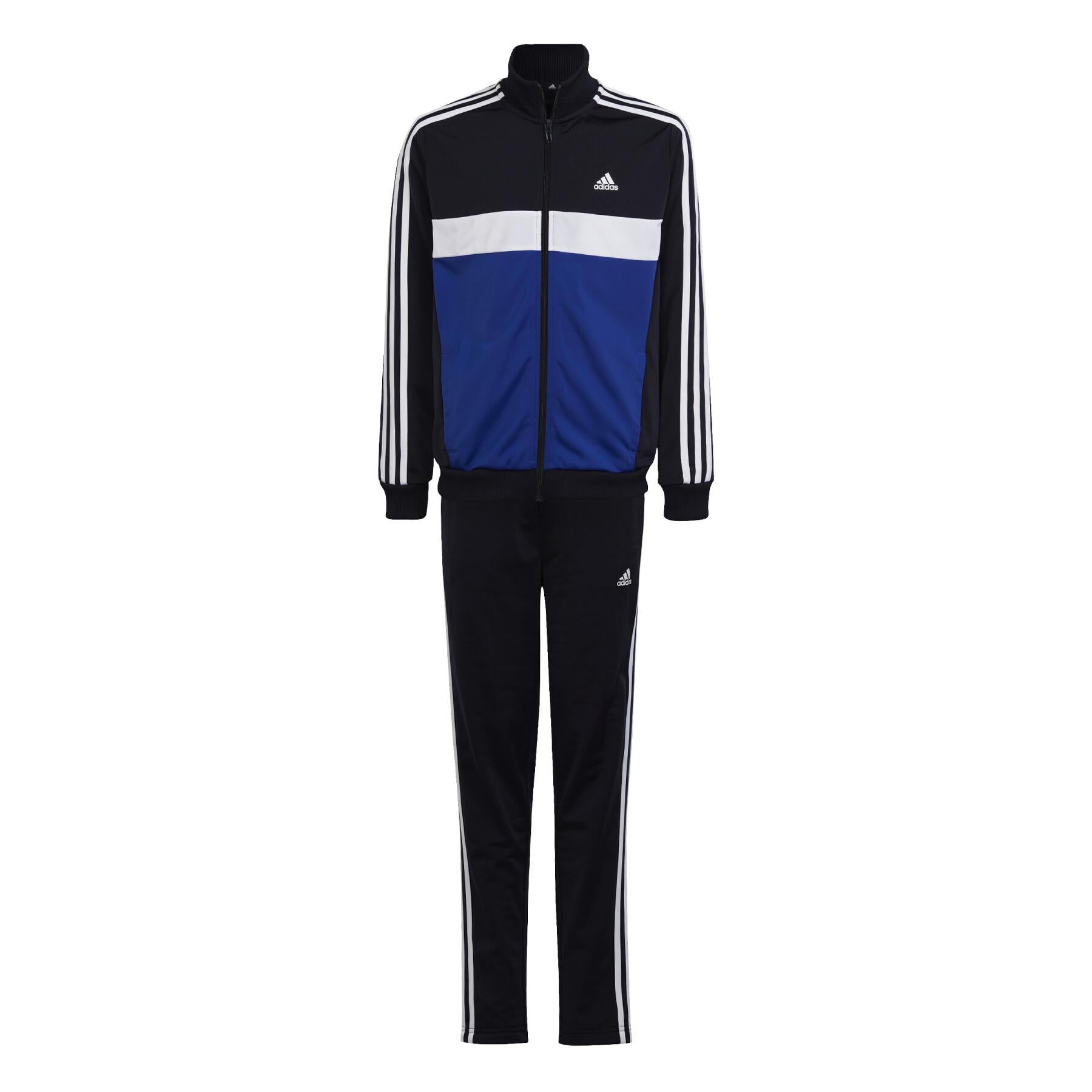 AA-W20 (Adidas essentials 3-stripes tiberio tracksuit legend ink/semilucid blue/white) ADIDAS