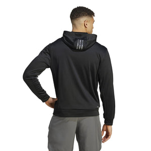 AA-Y21 (Adidas training essentials seasonal training full-zip hoodie black/white) 92396140