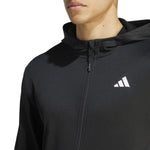AA-Y21 (Adidas training essentials seasonal training full-zip hoodie black/white) 92396140