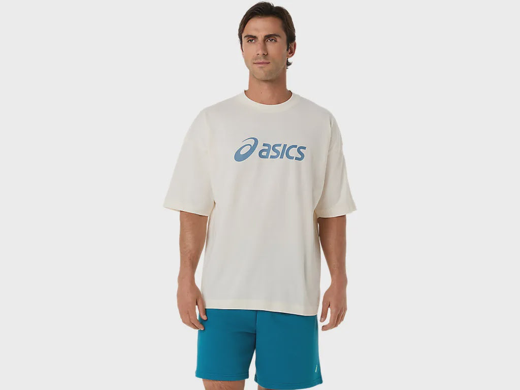 ASA-K1 (Asics logo relaxed fit t-shirt cream) 22693000