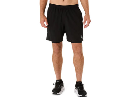 ASA-J2 (Asics men's 2in1 silver 7" shorts performance black) 82694000