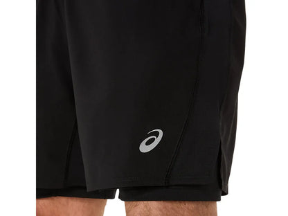 ASA-J2 (Asics men's 2in1 silver 7" shorts performance black) 82694000