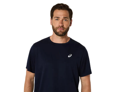ASA-F1 (Asics silver short sleeve t-shirt mens midnight navy) 122592500