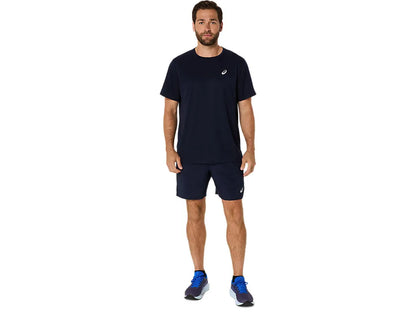 ASA-F1 (Asics silver short sleeve t-shirt mens midnight navy) 122592500