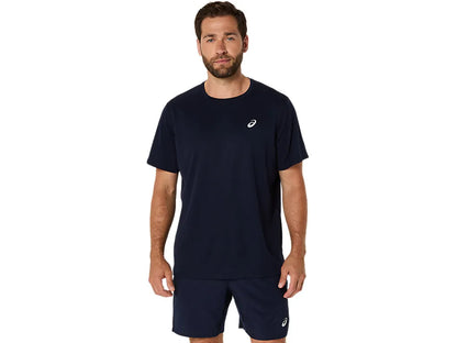ASA-F1 (Asics silver short sleeve t-shirt mens midnight navy) 122592500