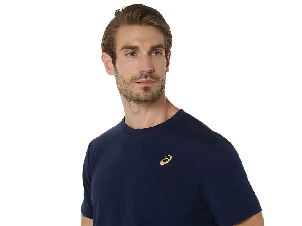ASA-H1 (Asics spiral embroidery t-shirt midnight navy) 122592500
