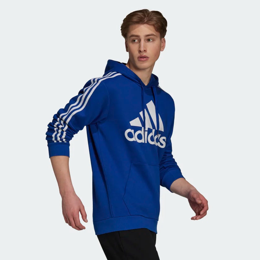 AA-K20 (Adidas big logo 3 stripes fleece hoodie royal blue/white) 42394329 ADIDAS