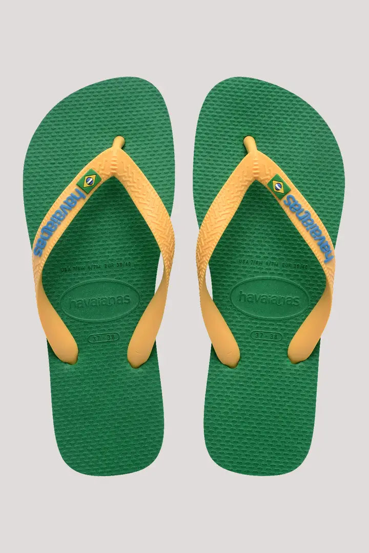 HA-W7 (Havaianas brazil logo 2079 green/yellow) 122591956