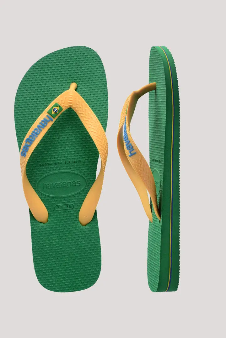 HA-W7 (Havaianas brazil logo 2079 green/yellow) 122591956