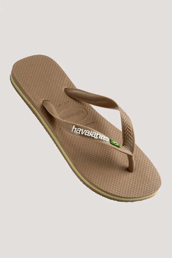 HA-Z6 (Havaianas brazil logo flip flops tan 3581) 112391739