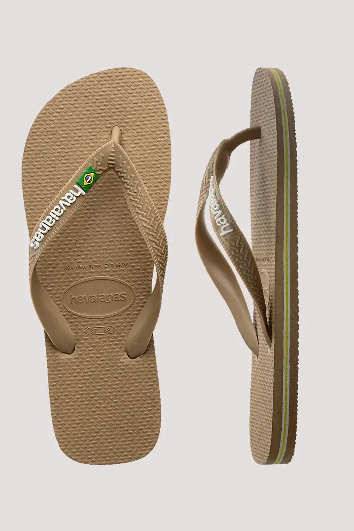 HA-Z6 (Havaianas brazil logo flip flops tan 3581) 112391739