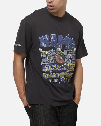 MNA-U53 (Mitchell & ness los angeles rams smashed scoreboard tee washed black) 92693043