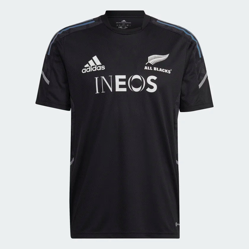 AA-M20 (Adidas all blacks rugby performance tee black/white/wonder steel) 42393638 ADIDAS