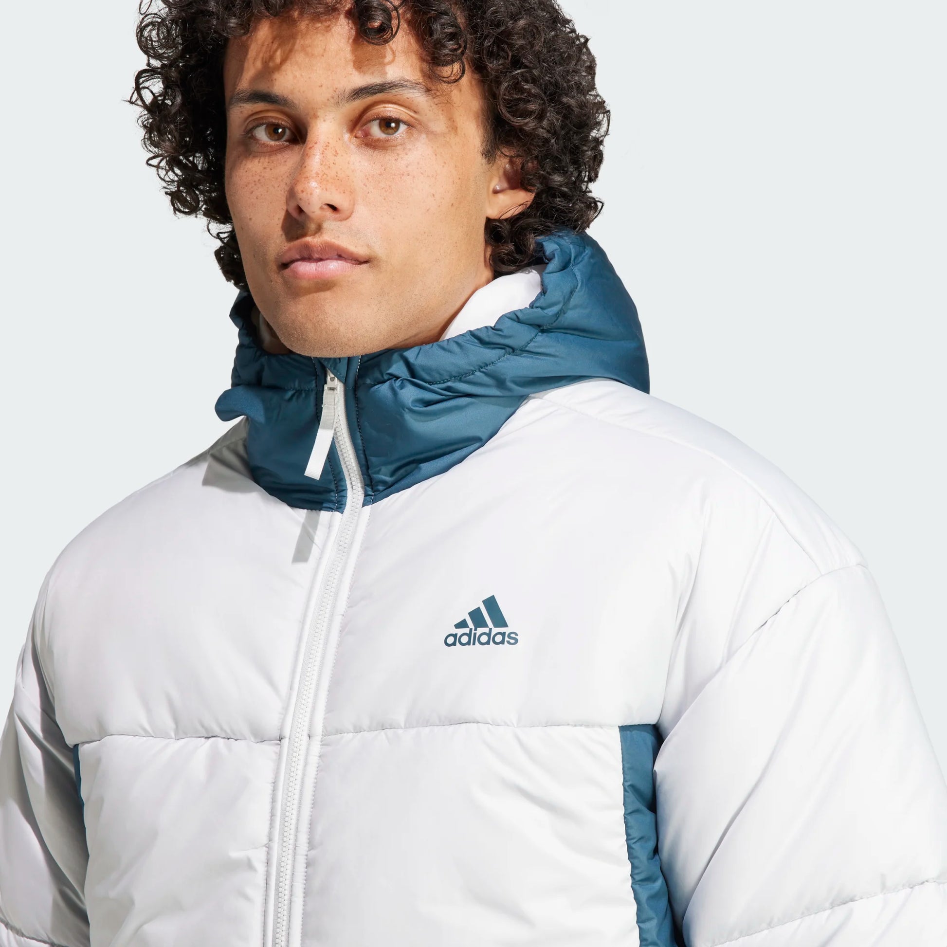 AA-K21 (Adidas bsc 3 stripes puffy hj jacket grey/arctic) 823912280 ADIDAS