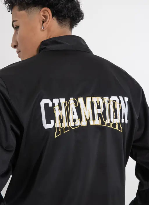 CA-U12 (Champion lifestyle zip through track jacket and skinny jogger set black) 22498477