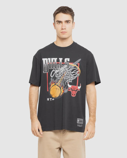 MNA-X29 (Mitchell and ness fireball tee bulls faded black) 82393478